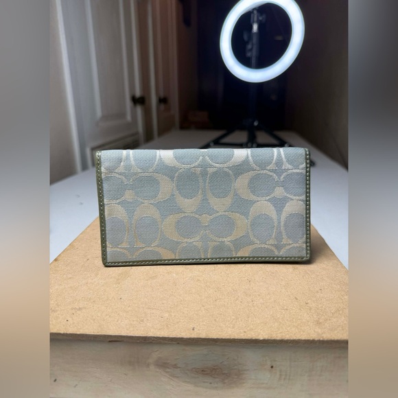 Coach Handbags - Vintage Coach Checkbook Leather Wallet Cosmetic Wristlet Various damaged